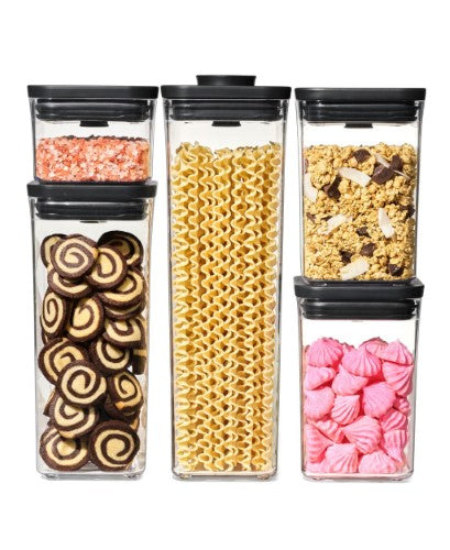 5 Piece Container Set - OXO Good Grips POP (Black Matte)