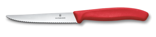 Steak/Pizza Knife - VICTORINOX Wavy 11cm (Red)
