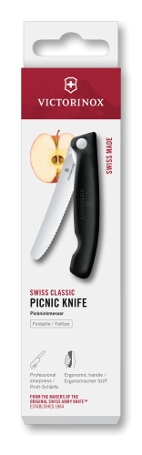 Folding Picnic Knife - VICTORINOX Swis Classic 11cm (Black)