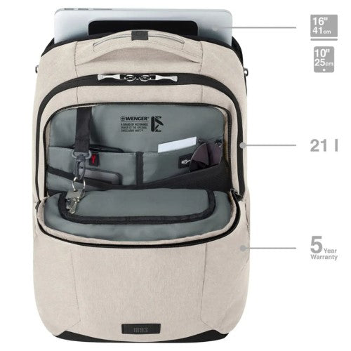 Laptop Backpack - WENGER MX Professional 16in (Sand)