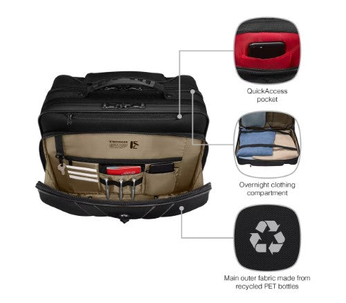 Laptop Wheeled Case - WENGER Legacy Black Series 15.6in (Black)