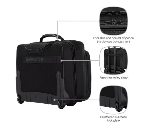 Laptop Wheeled Case - WENGER Legacy Black Series 15.6in (Black)