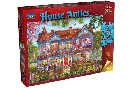 Jigsaw Puzzle - House Antics Spring House (500pc XL Piece)