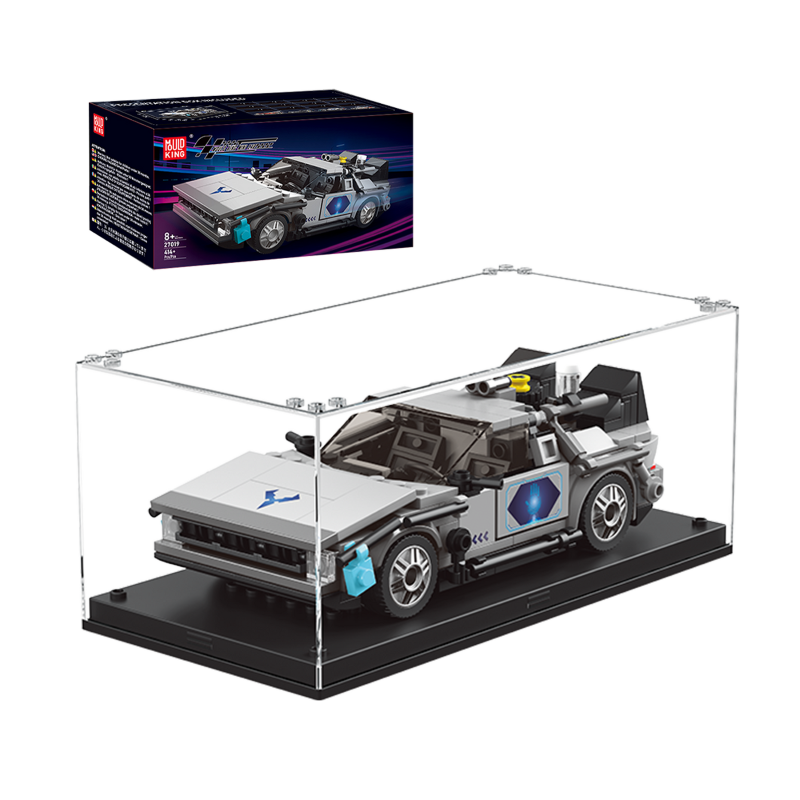 Building Model Kit - Mould King DELOREAN-12 CAR + SHOWCASE