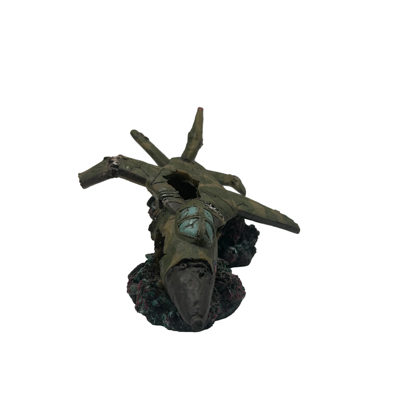 Aquatic Ornament - Fighter Jet Wreck (24 x 17 x 12cm)