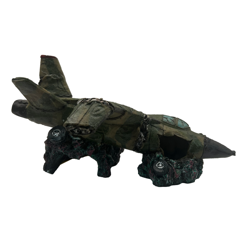 Aquatic Ornament - Fighter Jet Wreck (24 x 17 x 12cm)