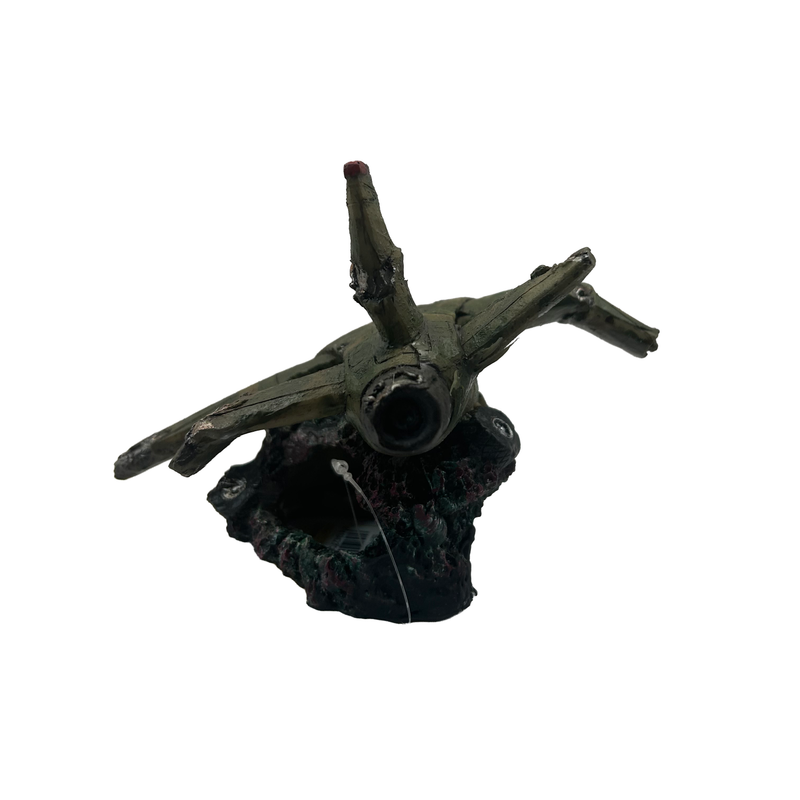 Aquatic Ornament - Fighter Jet Wreck (24 x 17 x 12cm)
