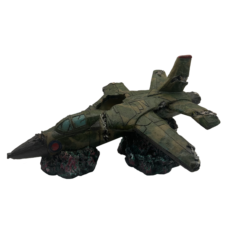 Aquatic Ornament - Fighter Jet Wreck (24 x 17 x 12cm)