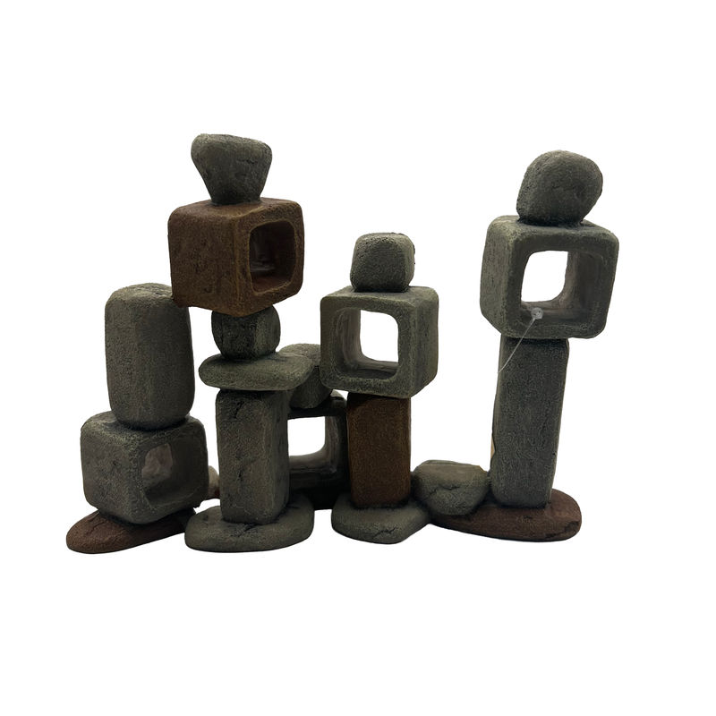 Aquatic Ornament - Stacked Rock Swim Through (19 x 8 x 14cm)