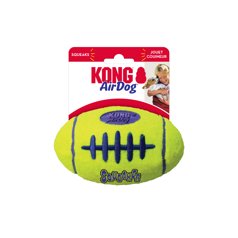 Dog Toy - KONG AirDog Squeaker Football (Medium)