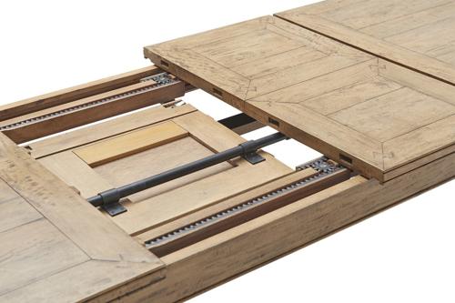 Bosquet Double Ext Dining Table Rustic Light