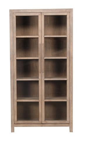 Lotus & Jade Tall 2 Door Display Cabinet Reclaimed Pine