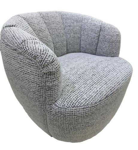 Milly Swivel Accent Chair White & Black