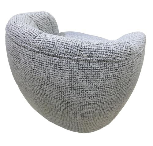 Milly Swivel Accent Chair White & Black