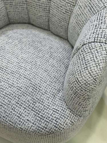 Milly Swivel Accent Chair White & Black