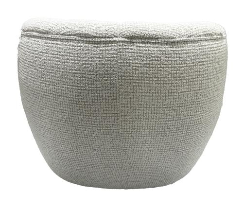 Milly Swivel Accent Chair White & Taupe