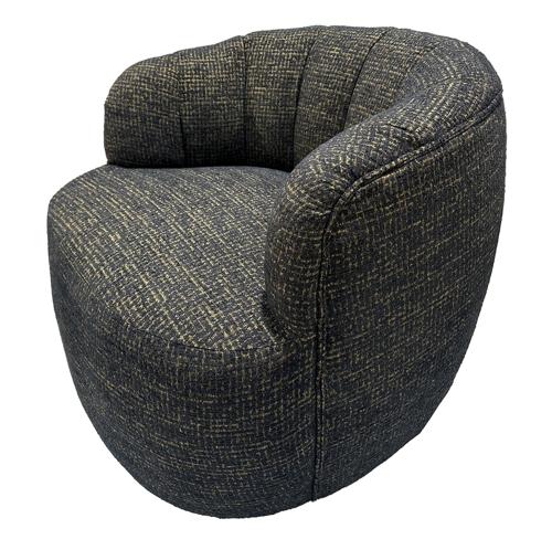 Milly Swivel Accent Chair Gold & Black