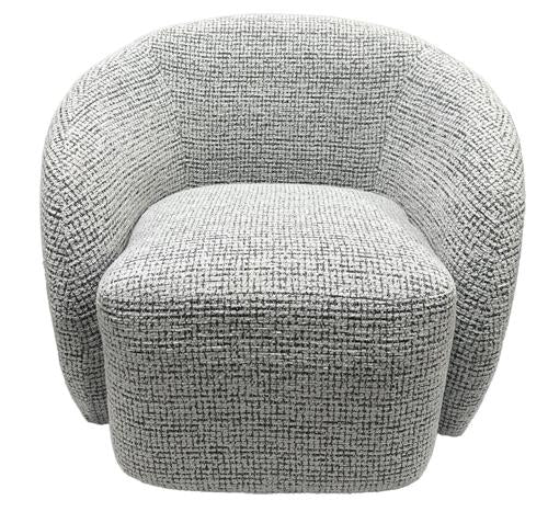 Daisey Swivel Accent Chair White & Black