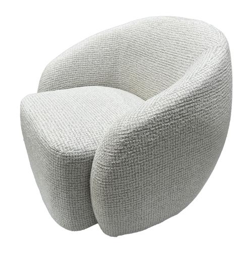 Daisey Swivel Accent Chair White & Taupe
