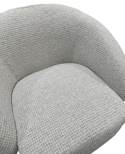 Daisey Swivel Accent Chair White & Taupe