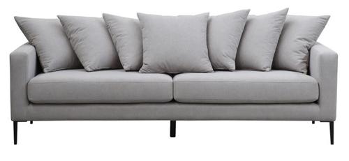 Capri 3 Seater Sofa with 7 Scatter Cushions Grey