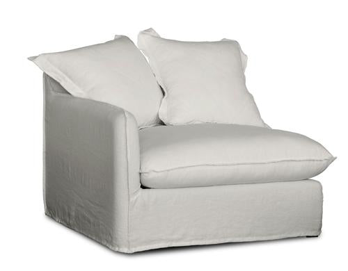 Oasis Washed Linen Dream Sofa Left Natural 100% Belgian Linen