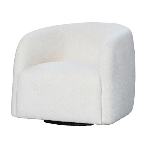 Casper Swivel Chair in Boucle Natural