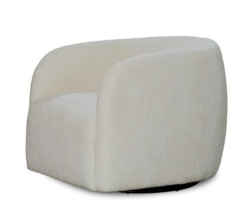 Casper Swivel Chair in Boucle Natural