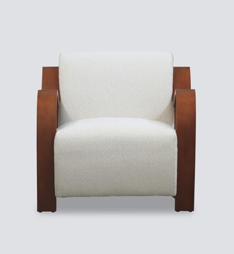 Ascot Club Chair with White Teddy Fabric