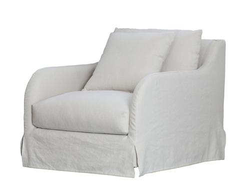 Provencal Slip Cover Armchair Salt & Pepper
