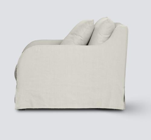 Provencal Slip Cover Armchair Salt & Pepper