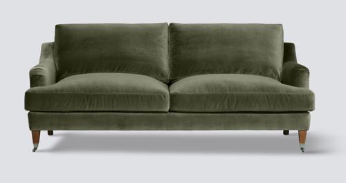 Thornfield 3 Seater Sofa Olive Velvet
