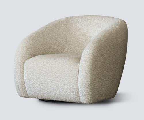 Crown Swivel Chair Taupe / Natural