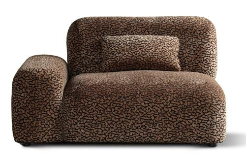 Arcadia Sectional Sofa Left Hand End Hunter Brown / Black