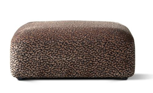 Arcadia Sectional Sofa Ottoman Hunter Brown / Black