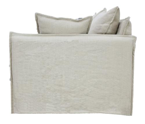Chantilly Signature Slip Cover 3 Seat Sofa Salt & Pepper