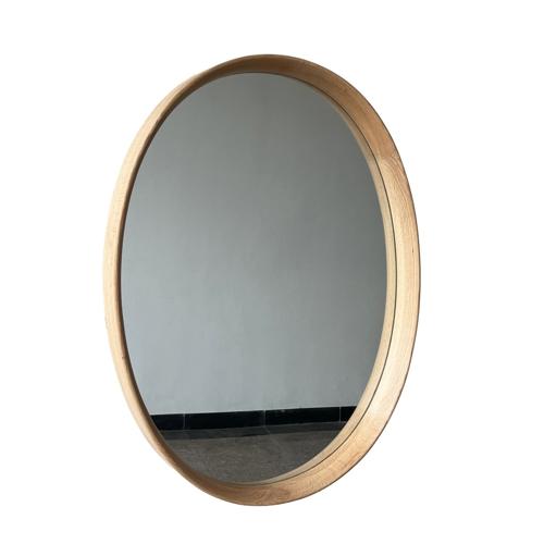 Natural Oak Oval Framed Mirror 630x800mm