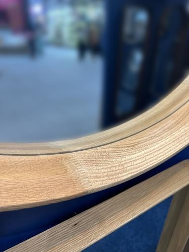 Natural Oak Oval Framed Mirror 630x800mm