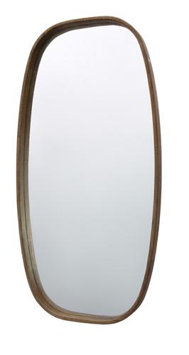 Oval Mirror Walnut 1200x600x50mm