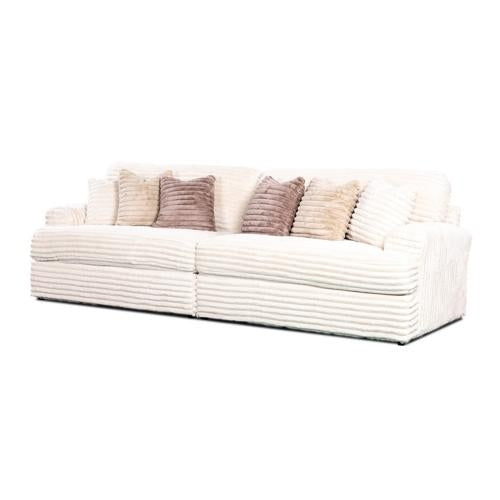 Bruno Large Cord Sofa 4 Seater withcushions Ivory