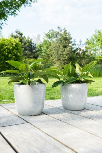 Pot - Palermo XX-Large 28 x 30cm Marble White (Set of 2)