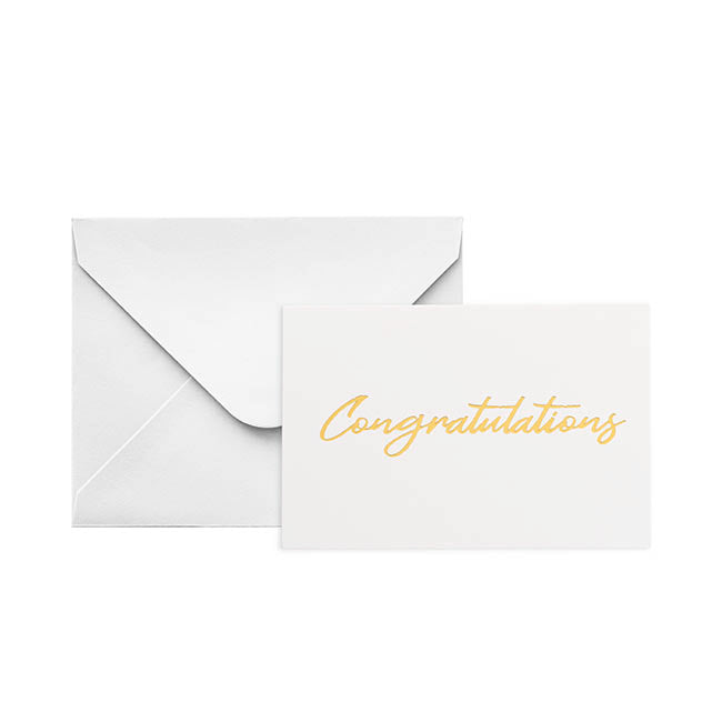 Gold Foil Card & Envelope Congratulations Pack25
