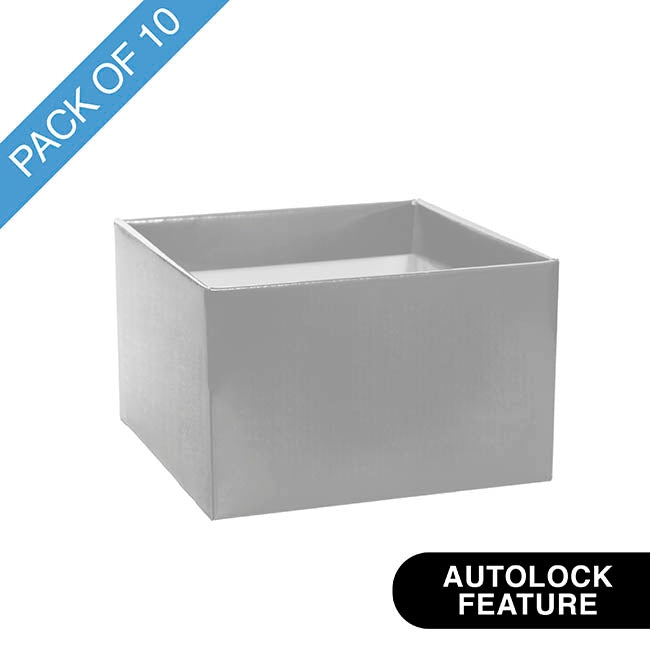 Medium No.6 Posy Box Autolock Base Pk10 Silver