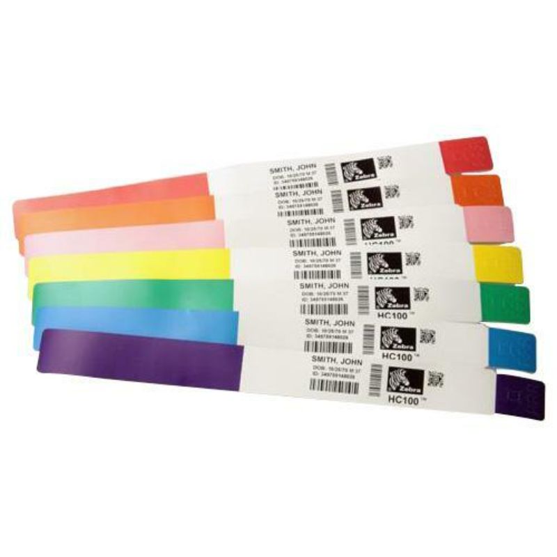 Zebra Z-Band Fun Wristband Cartridge Kit (Yellow) - 25.40 mm Width x 254 mm Leng