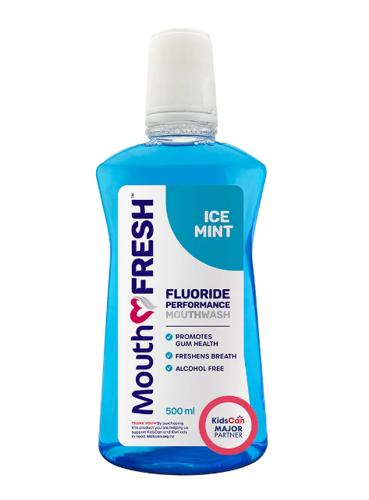 MouthFresh Active Ice Mint Mouth Wash 500ml - Pack of 8