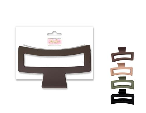 Amelia Colorful Plastic Square Hair Clip 13cm - Pack of 24