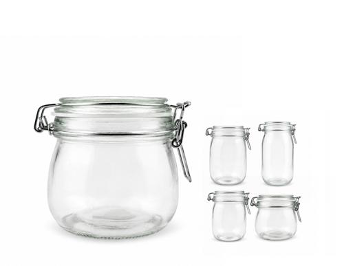 Max Brand Clip Top Glass Jar 520ml - Pack of 24