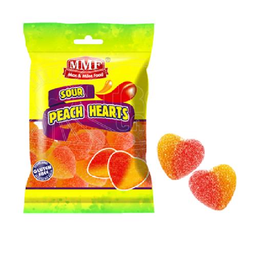 MMF Sour Peach Hearts 100g - Pack of 30