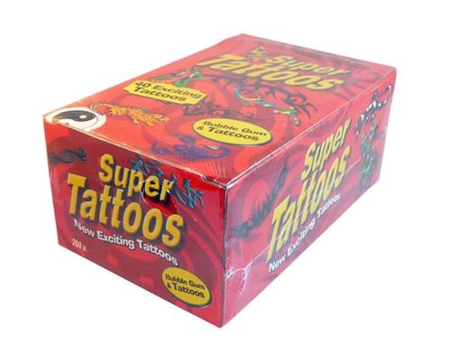 Super Tattoo Bubble Gum - Pack of 200
