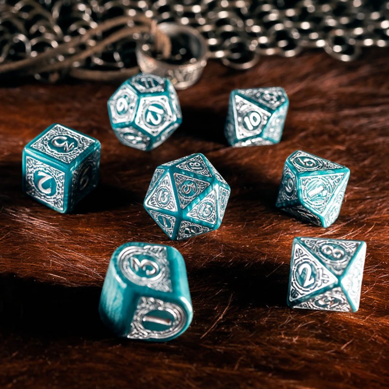 Q Workshop - Viking Modern Mjolnir Dice Set 7